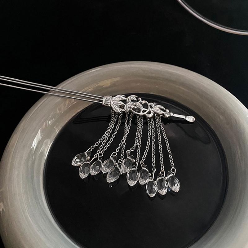 Elegant Leaf Shape Hair Pin Hair Fork Chinese Style Hair Pin for Long Hair