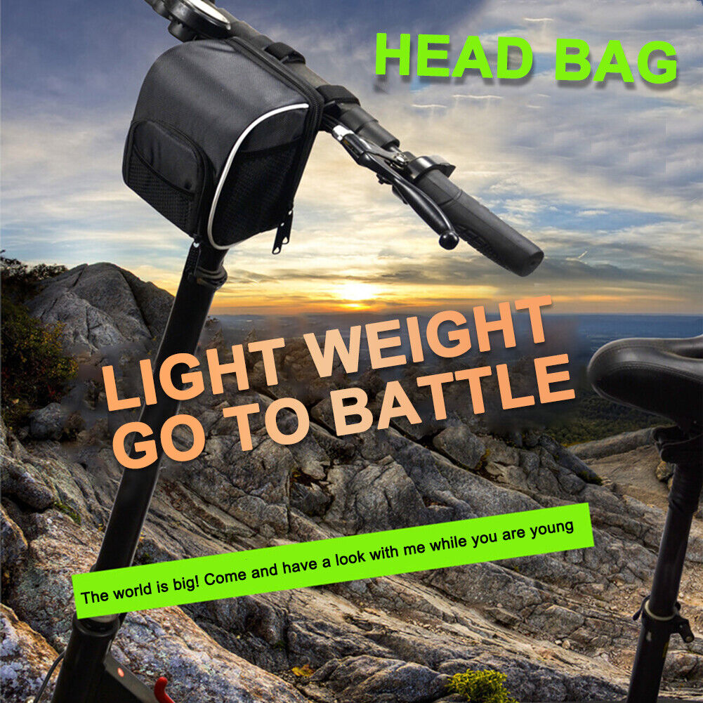 Handlebar Basket Bag with Rain Cover for MTB Road Bike Electric Scooter