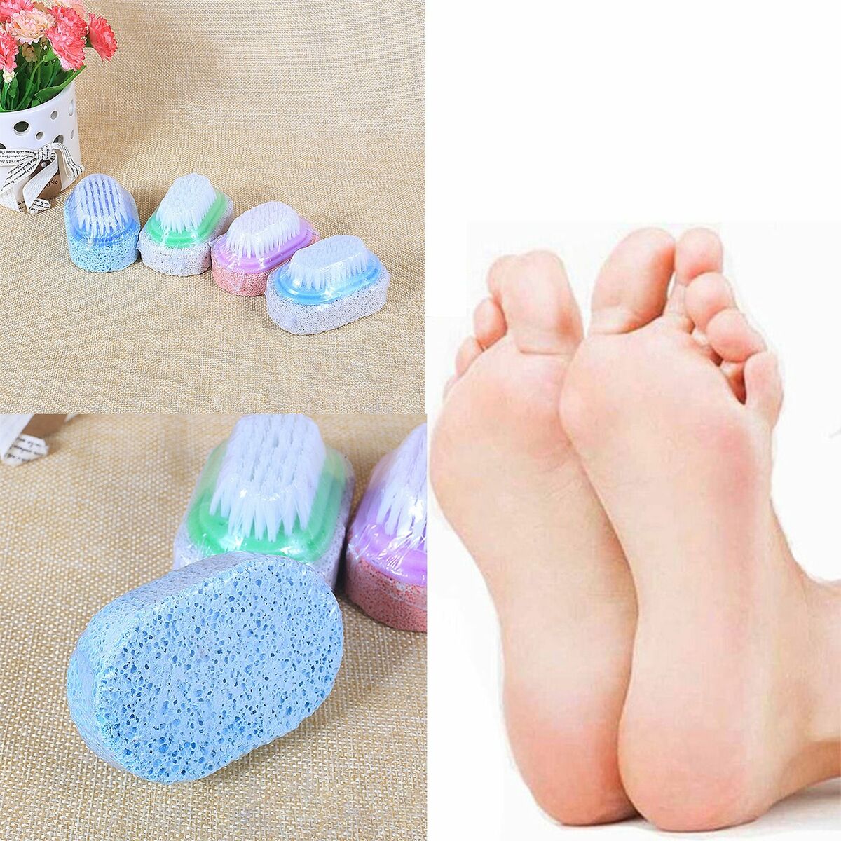 Exfoliating Dead Skin Remover Two Sided Brush Pumice Stone Foot Pumice Stone