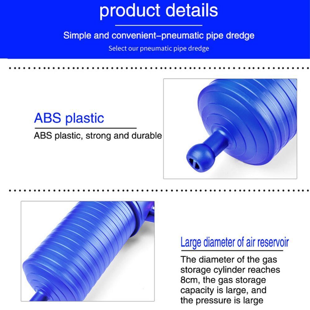Pump for Bath Toilets Air Power Drain Cleaners Cleaning Tools Drain Blaster