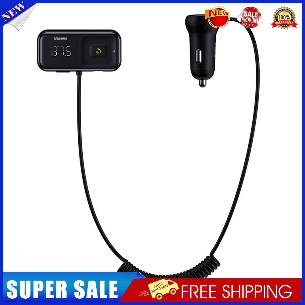 Baseus T Typed S-16 FM Transmitter Bluetooth-compatible Handsfree Car Kit M