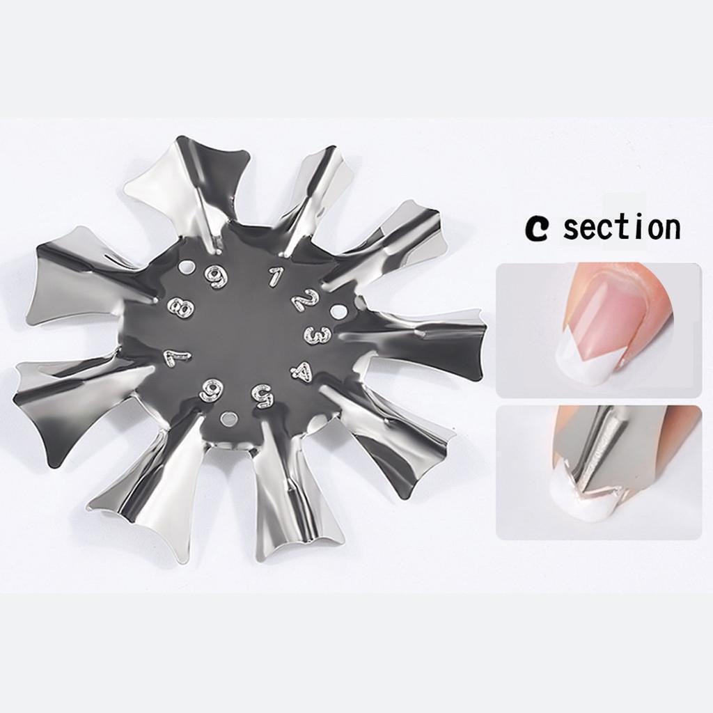 3 Size Nail Art French Tips  Line Trimmer Metal Nail Guide Template