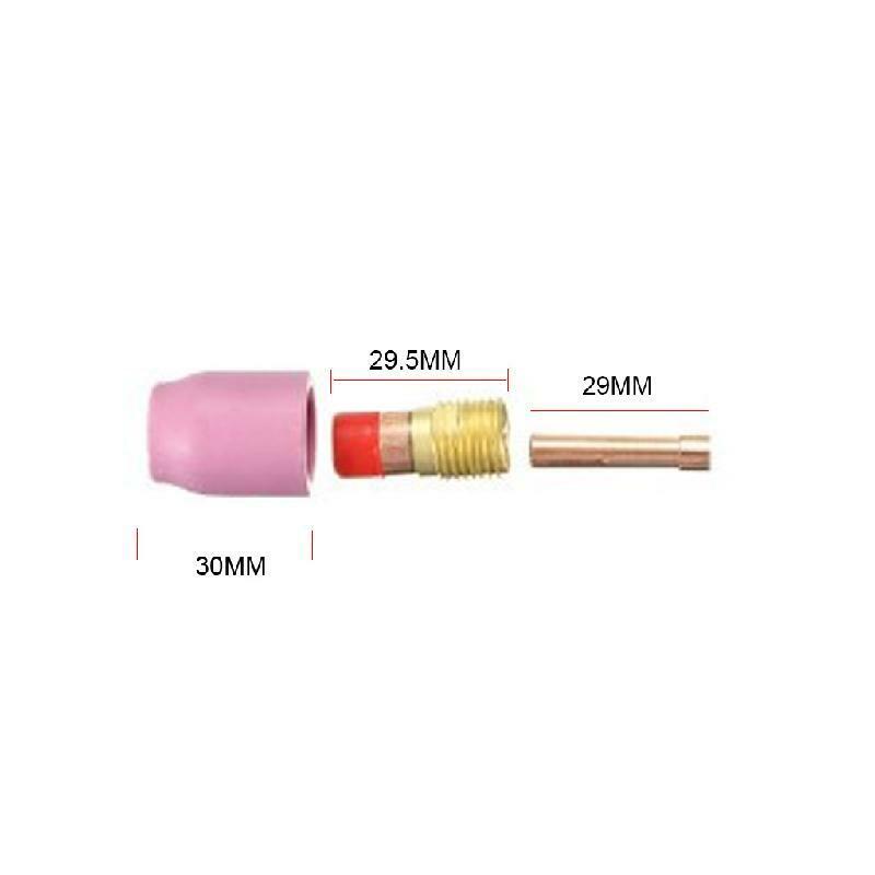 TIG Welding Torch Stubby Gas Lens Kit Collets Nozzles Back Cap for WP-17/18/26