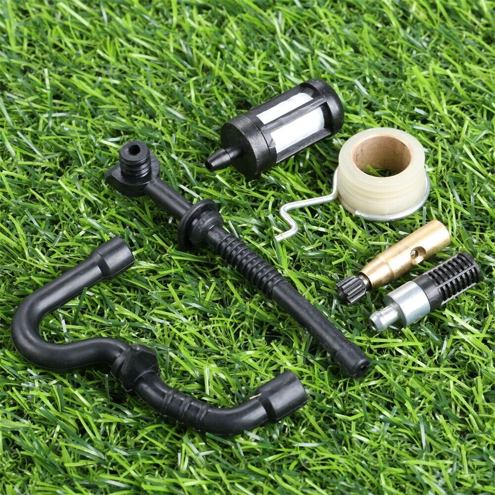 6pcs/set Chainsaw Oil Pump Worm Gear Fuel Hose Filter For Stihl MS180 MS170 018