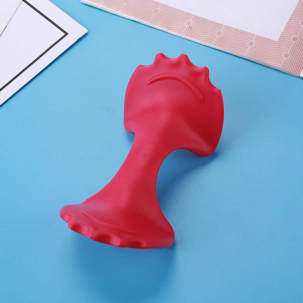 Portable Plastic Manual Cervical Massager Shoulder Head Back Tool (Pink)