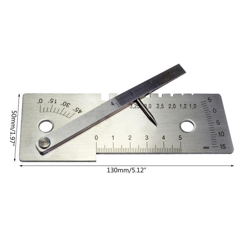 Portable Welding Gauge Inspection Metric Welding Height 0-5mm 5.1x2.0x0.63inch