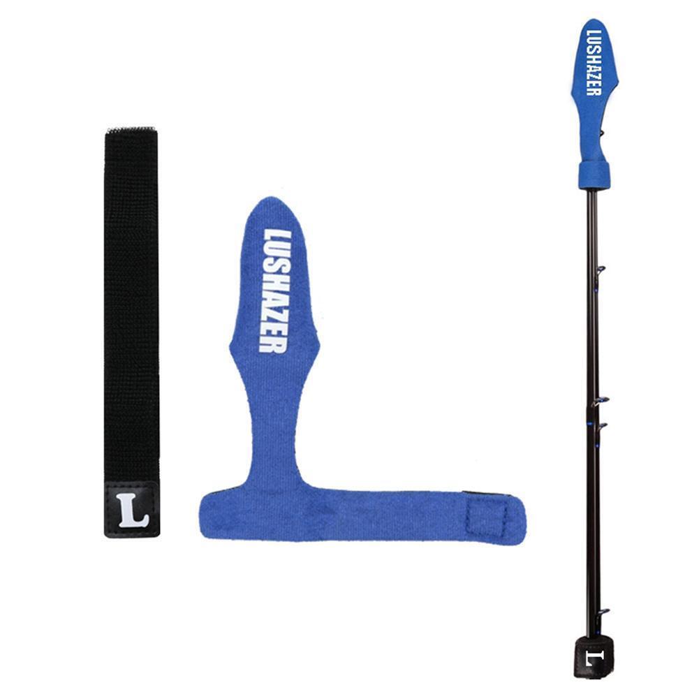 2pcs Fishing Pole Cover Fishing Rod Protector Cap+2pcs Rod Belt Strap Set