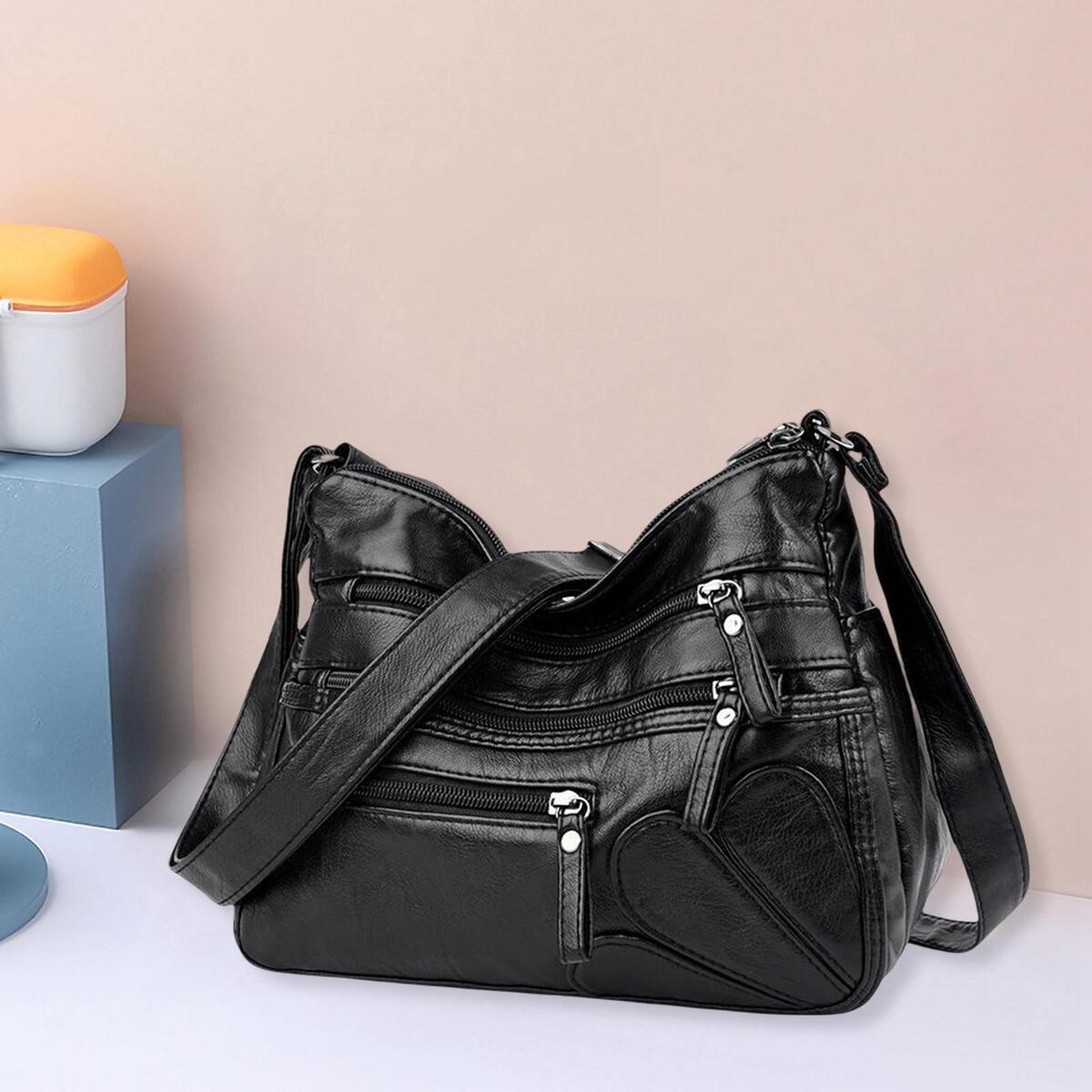 2x Women Shoulder Bag Fashion Crossbody Purse Handbag for Working Business