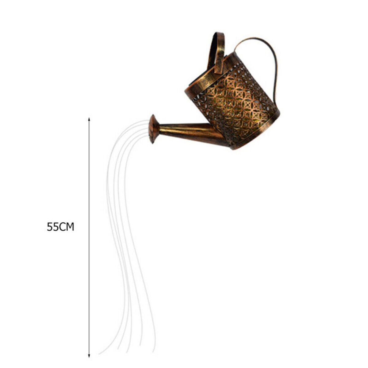 LED Solar Watering Can String Light Outdoor Garden Art Waterfall Lamp Decoration