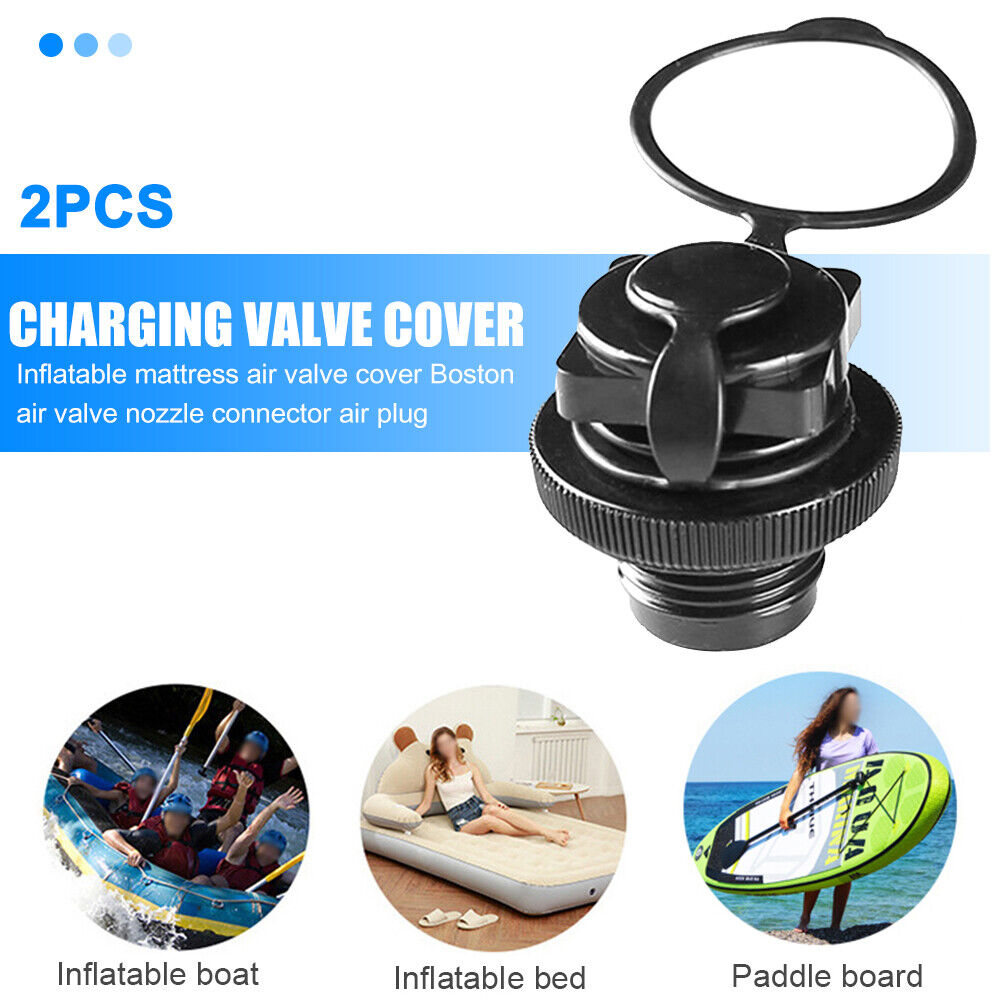 2pcs Air Valve Nozzle Caps for Inflatable Boat Kayak Raft Mattress Airbed