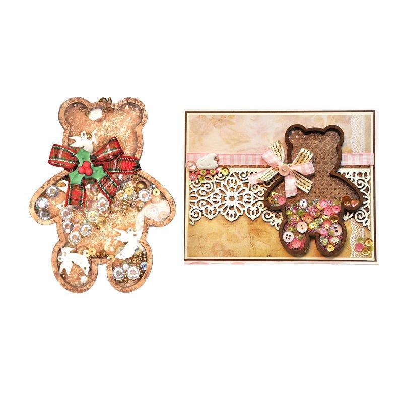 Cute Bear Shaker Metal Cutting Dies Stencil DIY Scrapbooking Embossing Template