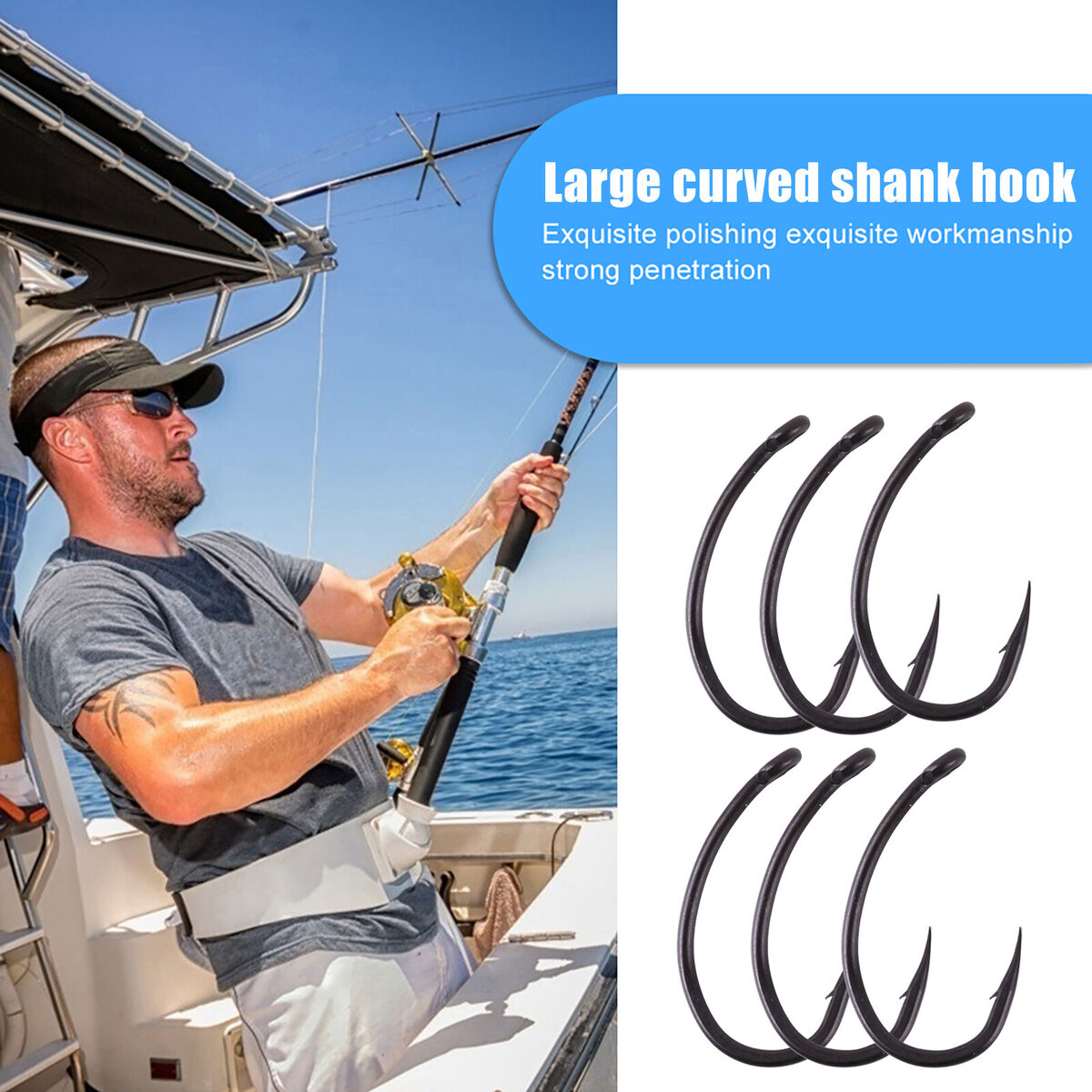 Fishing Hooks 20pcs Bait Jig Barb Fish Hooks Carp Fishing Accessories (6)