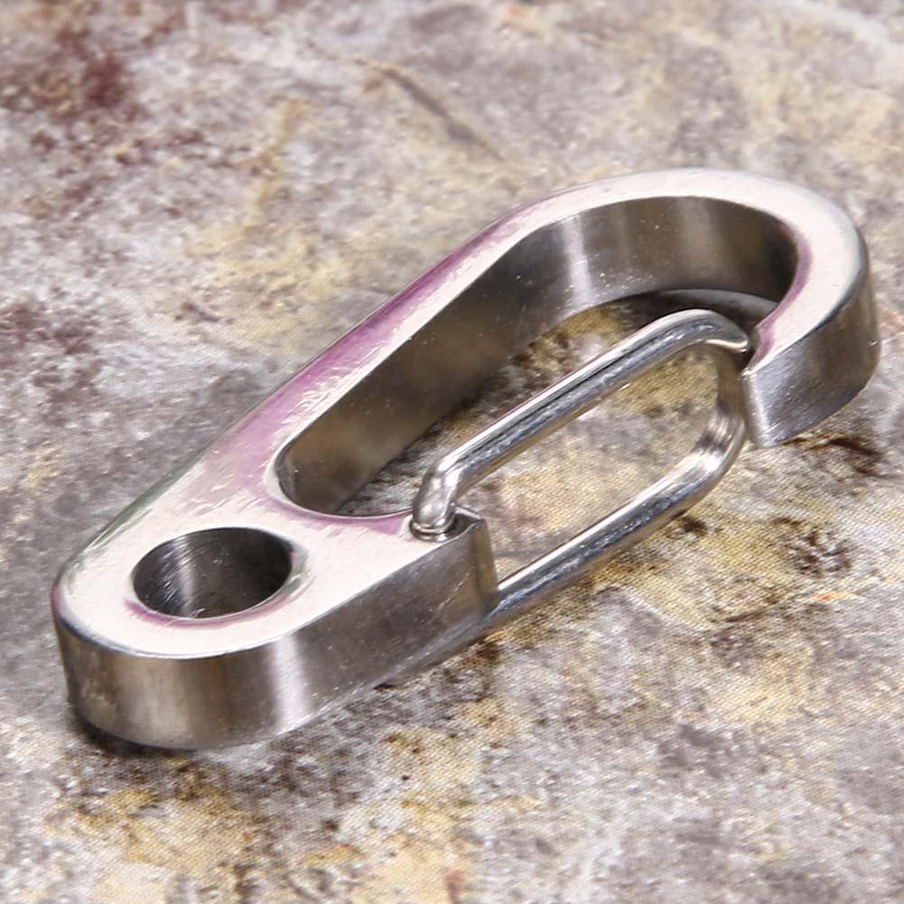 Titanium Ti TC4 Outdoor Key Carabiner Keyring Keychain Holder (Ti Color)