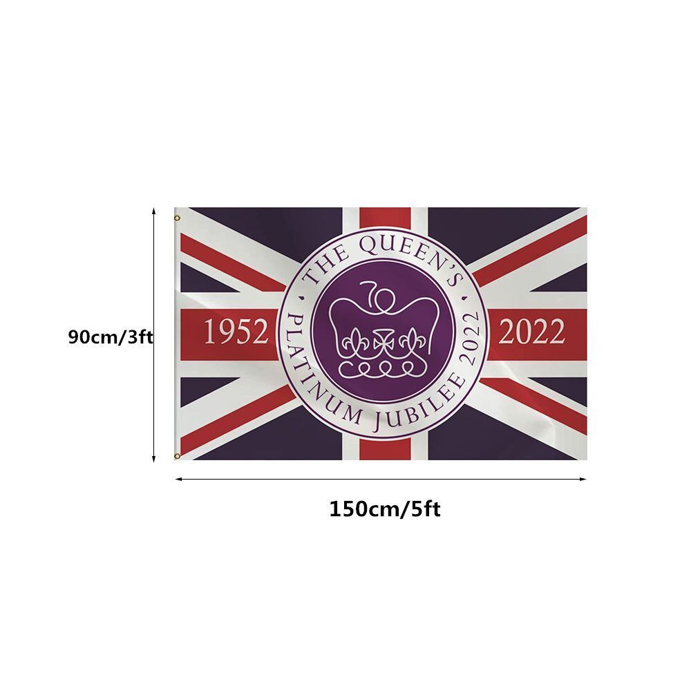 Home Decor Platinum Jubilee 1952-2022 Queen Elizabeth II Flag 70th Anniversary