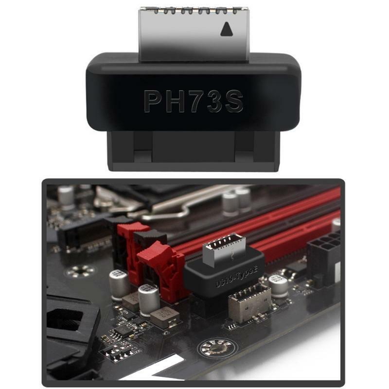 USB 19pin/20pin Front Panel Adapter with Shell to TYPE-E Vertical Motherboard