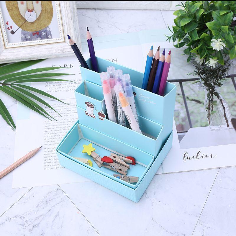 New Paper Board Storage Box  Desk Decor DIY Stationery Makeup Cosmetic Organizer