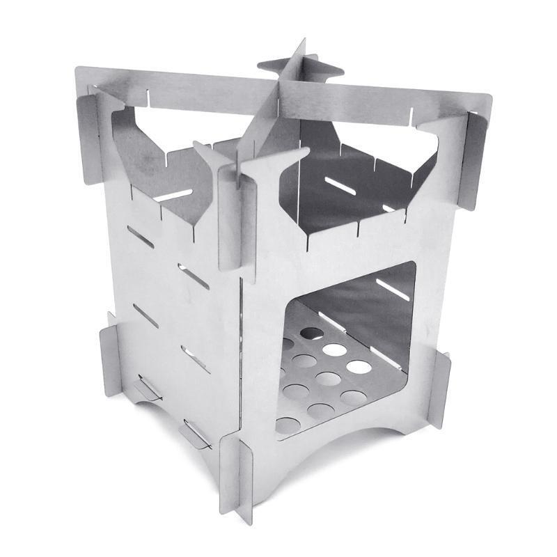 Camping Grill Outdoor Portable Cooking Tool Stainless Steel Wood Burner for Camp