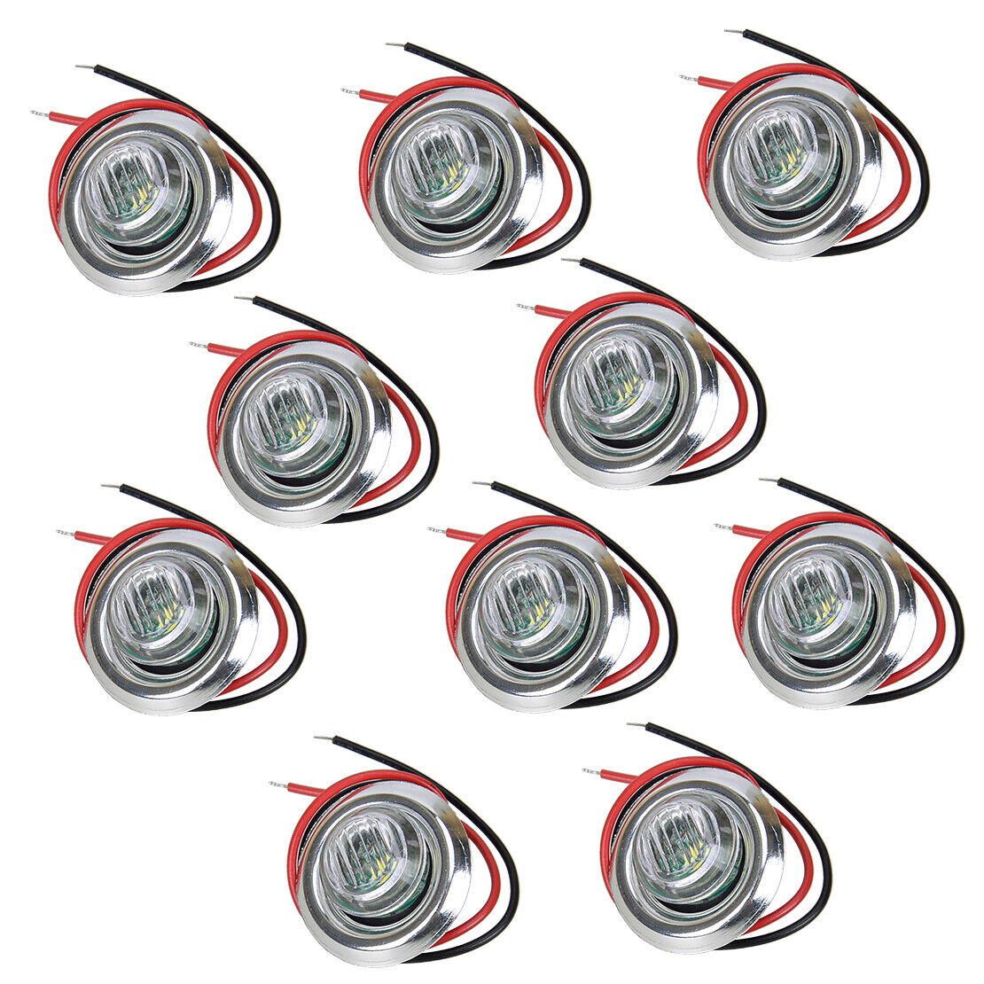 10Pcs Round 12V LED Deck Stair Courtesy Bullet Lights For Marine Boat Yacht