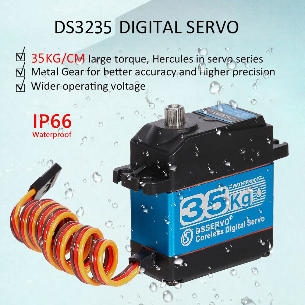 For 1/10 1/8 RC Crawler Car Boat Robot Waterproof 35kg Digital Servo Kits