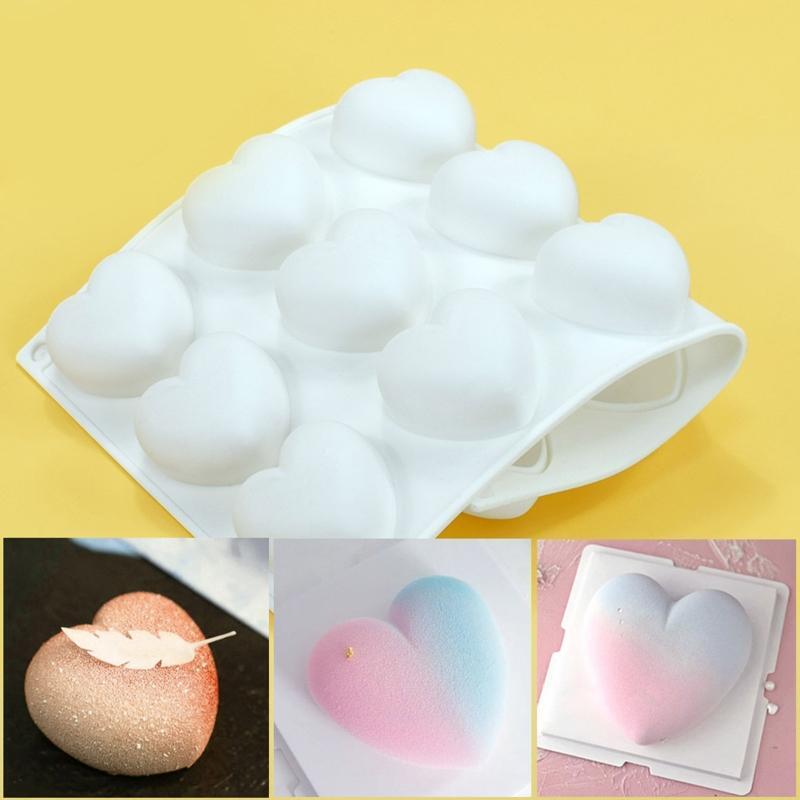 15-Cavity Christmas Cute Heart Shape Mold Silicone Craft Clay Jelly Decorating