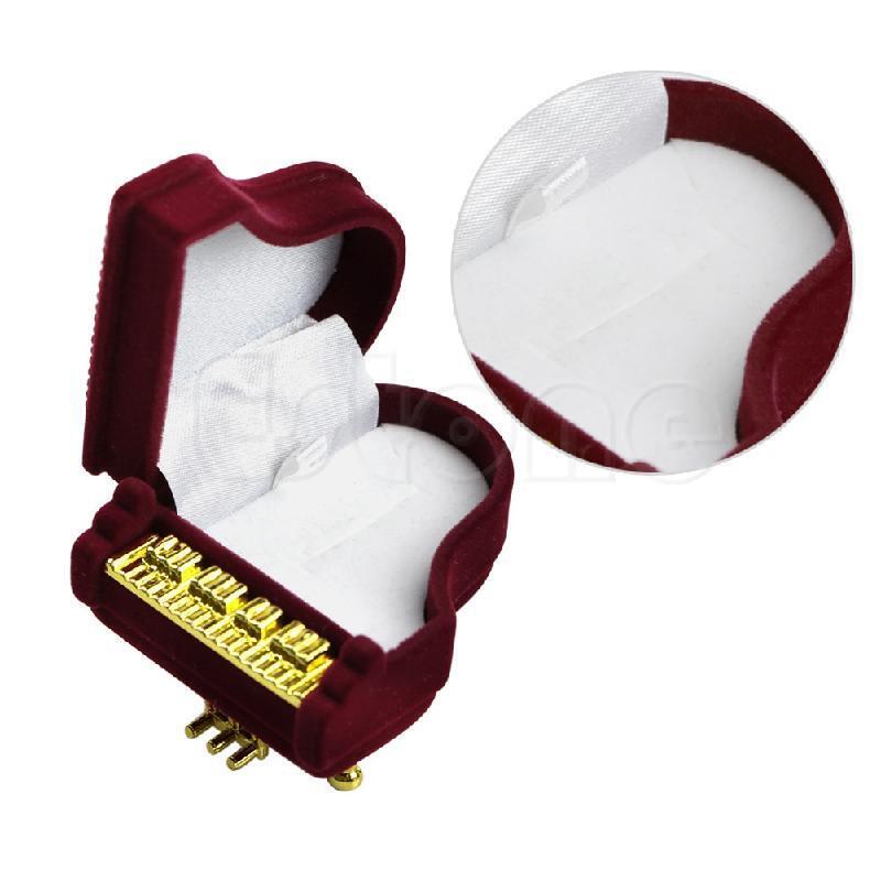 Velvet Piano Ring Elegant Box Earring Pendant Jewelry  Wedding ring Case