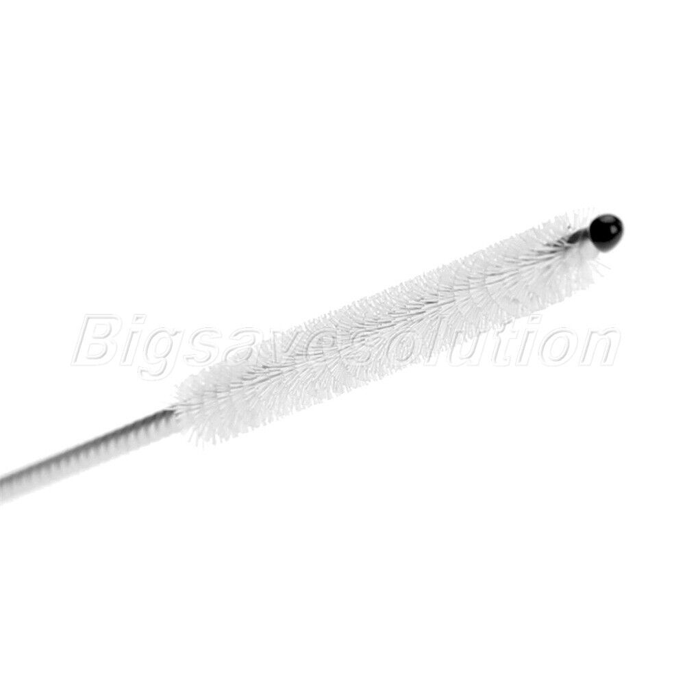 5Pcs Stainless Steel Wire Bold+Nylon Straw Cleaner Brush Pipe Flue Cleaning 18cm