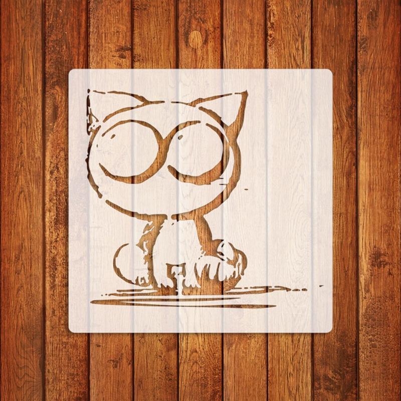 9Pcs Animal Stencils Set Graffiti Template Tools for Wood Canva Metal Furniture