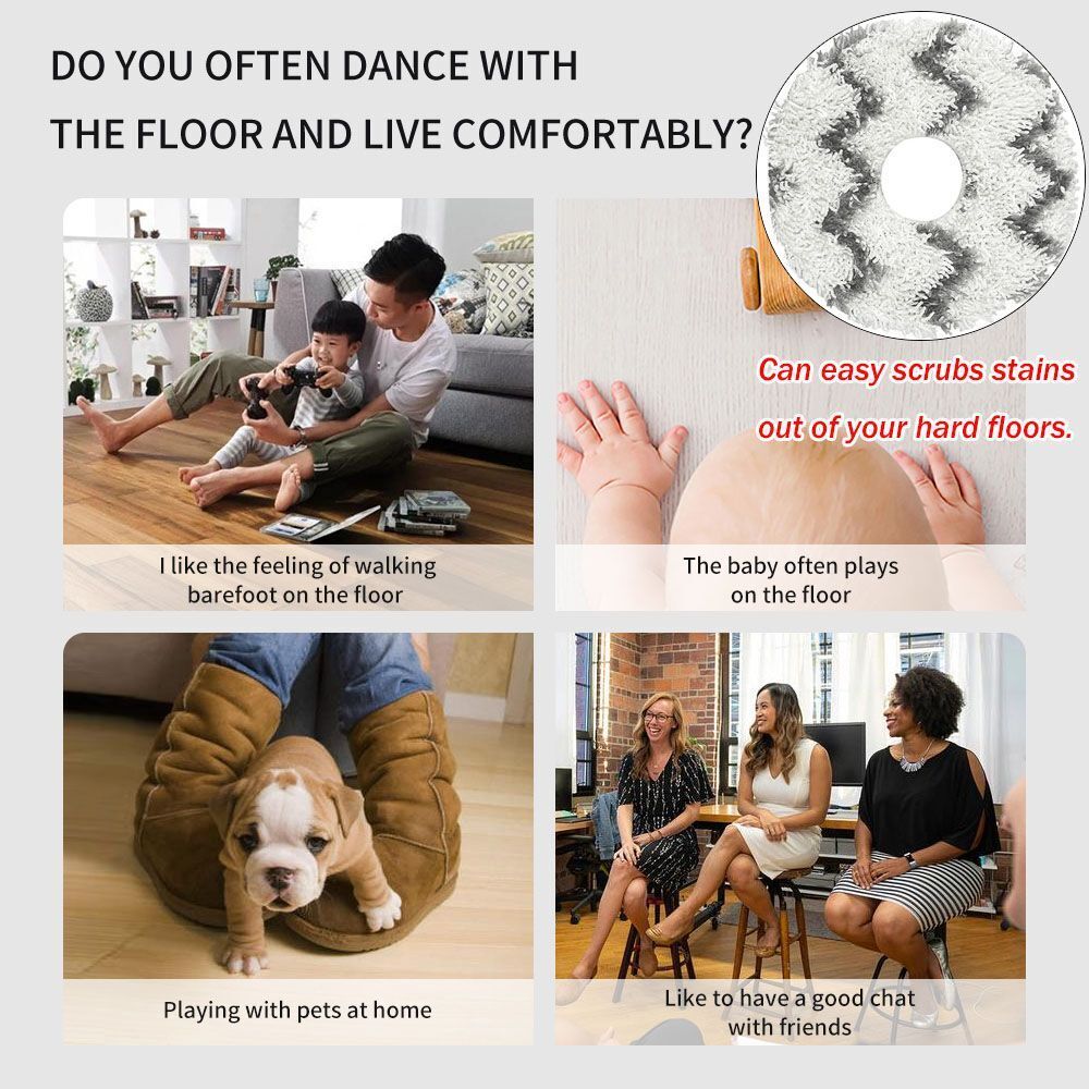 Cleaner Accessories Mopping Pads Mop Cloth Cleaning Robot Mop Rags Mop Pads