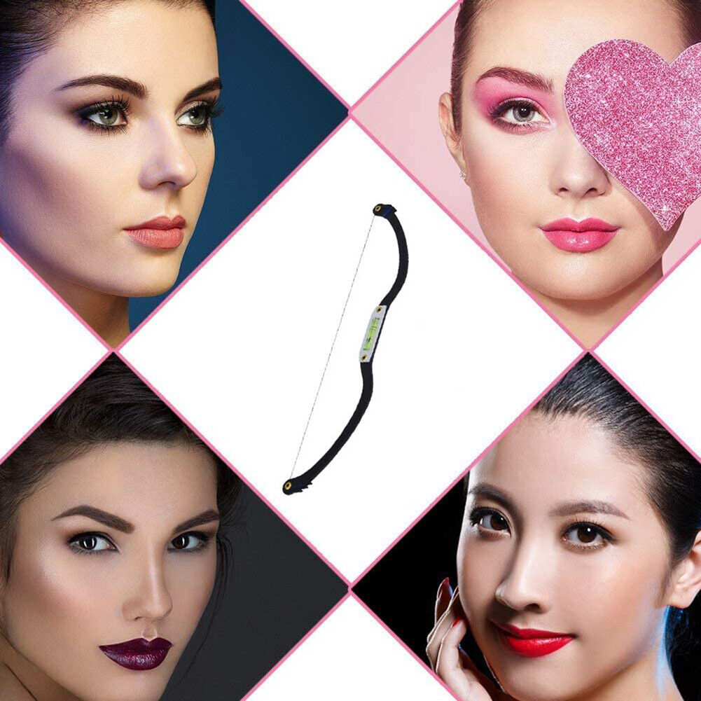Eyebrow Positioning String Mark Ruler Microblading Mapping Ruler (Black)