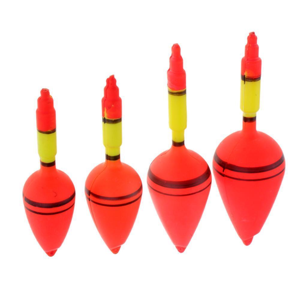 4pcs Luminous Fishing   Stick Vertical Buoy Floating Tube Bobber