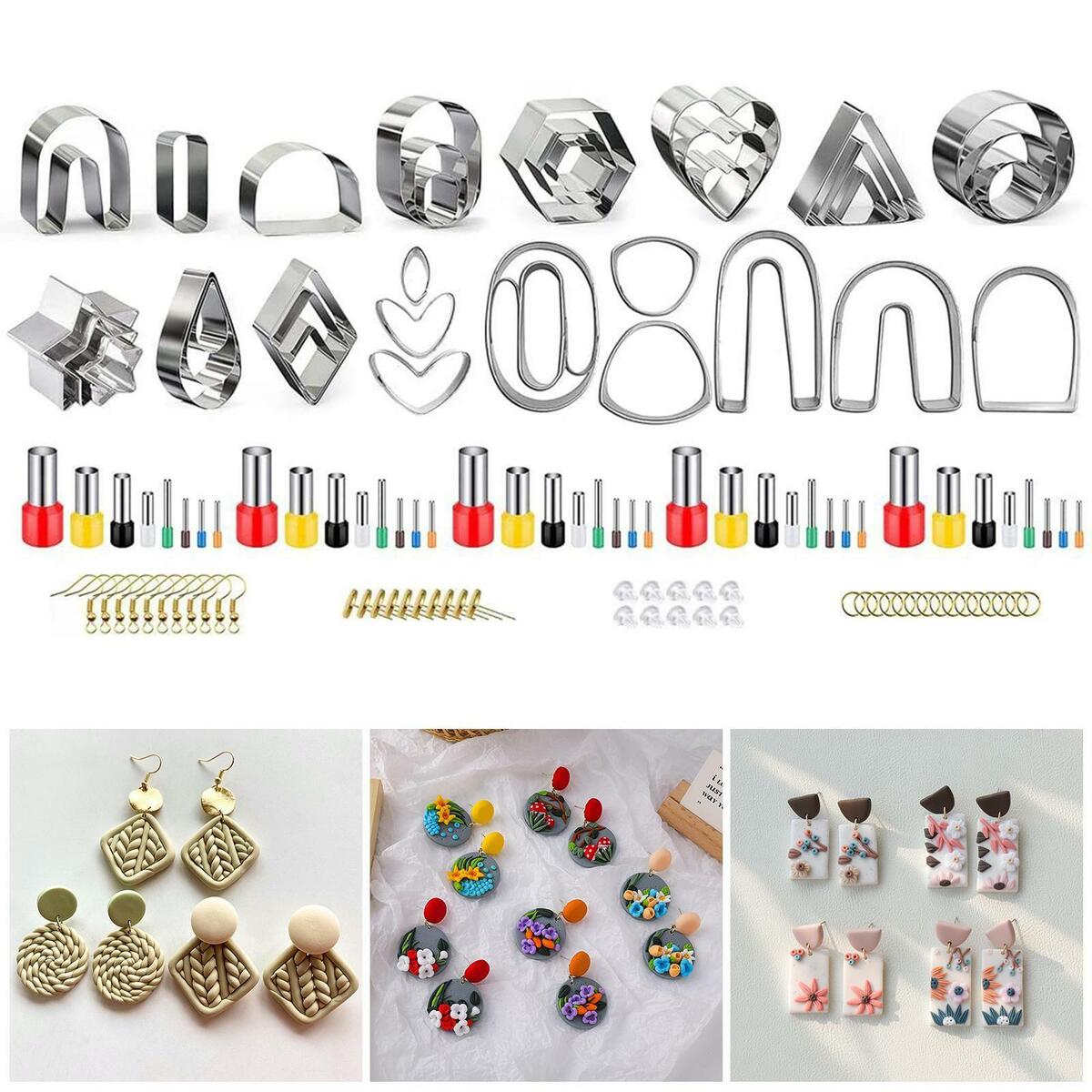126x Polymer Clay Shape Cutter Set Geometry Circle Accessories for DIY