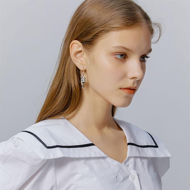 Diamond Cat Earrings Geometric Drop Statement Earring Party Fashion Jewelry Gift