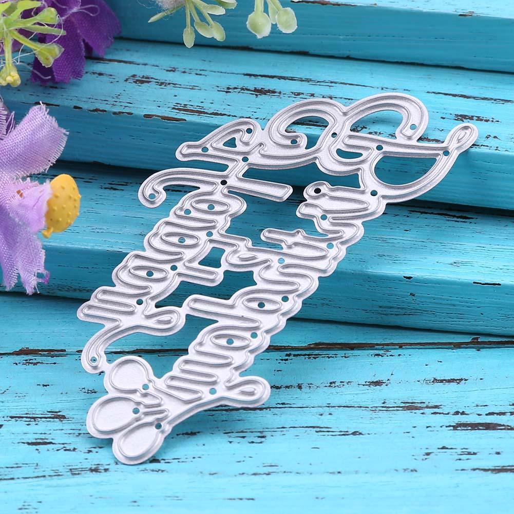 Birthday DIY Metal Scrapbook Craft Embroidery Art Cutting Die Stencils Gift