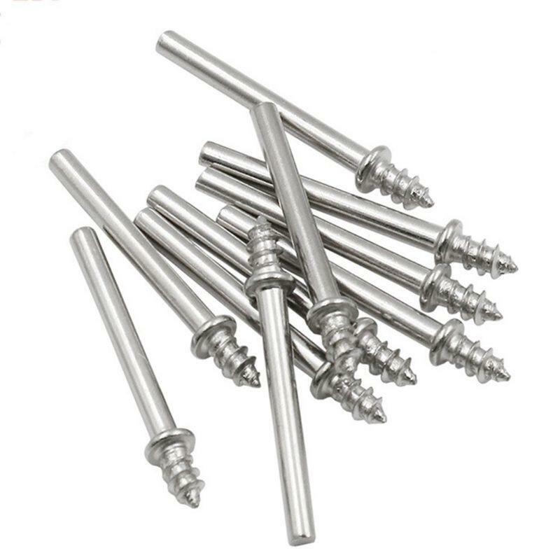 10 Pcs Shank Screw Rotary Handle Mandrel Grinding Polishing Fit for Rotary Power