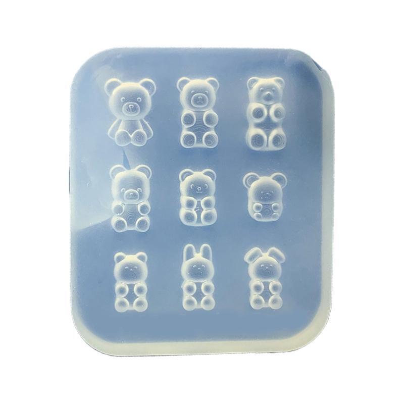 Little Bear Shape Keychains Mold DIY Epoxy Craft Decoration Pendant Jewelry Mold