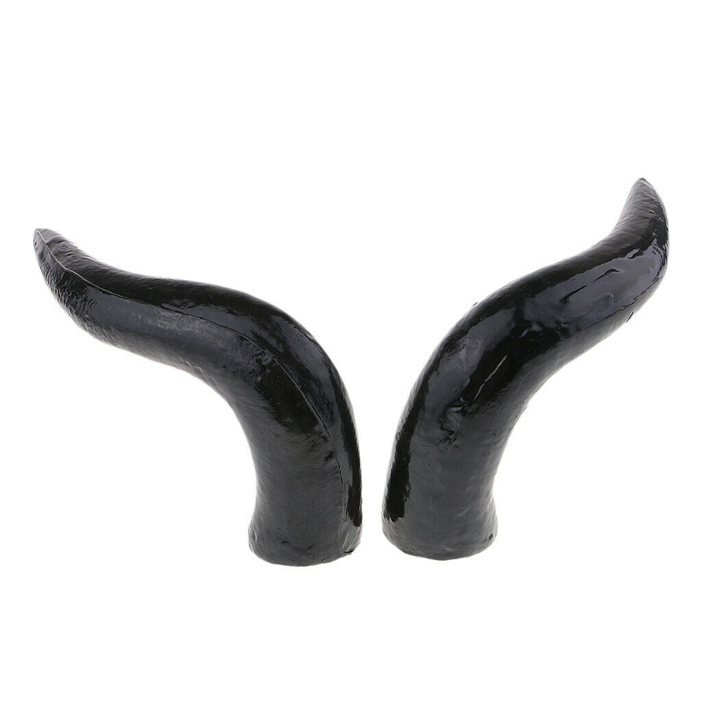 Artificial OX Horn Halloween Costume Accessory Gothic Hair Headband DIY 20cm