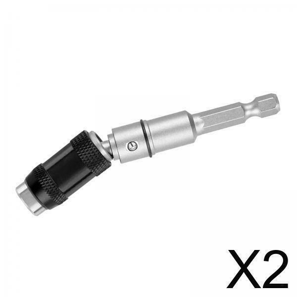 2x Magnetic Screw Drill Tip 20° Pivot Mode Holder Quick Release Extension