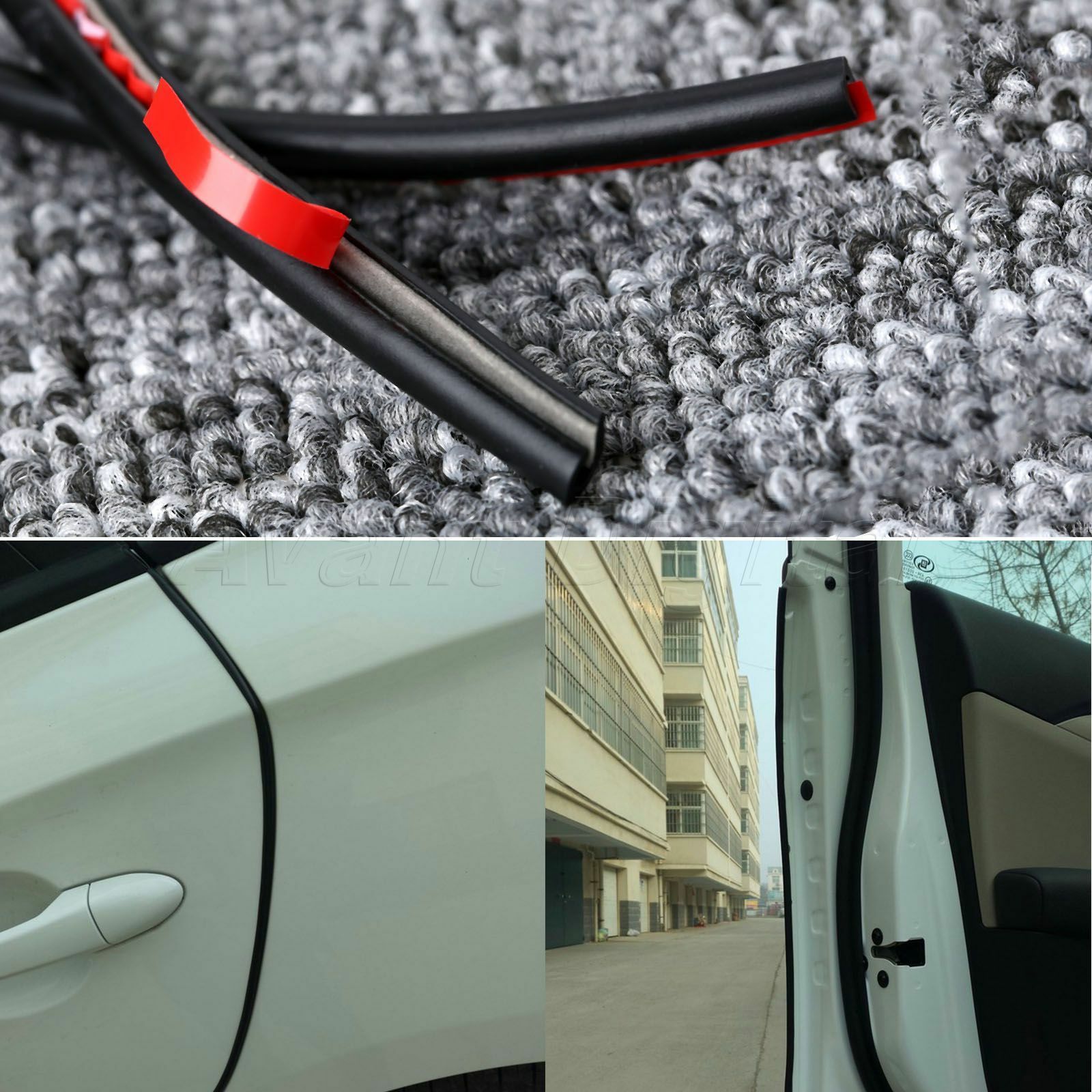 Car Door 5m Black Moulding Trim Strip Edge Guard Cover Scratch Crash Protector