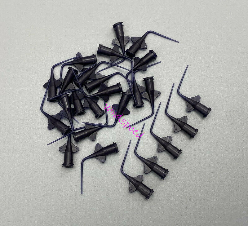 1000pc Dental Irrigation Refill Tip Root Canal Disposable Syringe Tip 0.35 Black