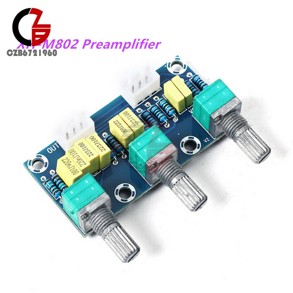 1PC XH-M802 Passive Tone Volume Bass Treble Preamplifier Speaker Control Board