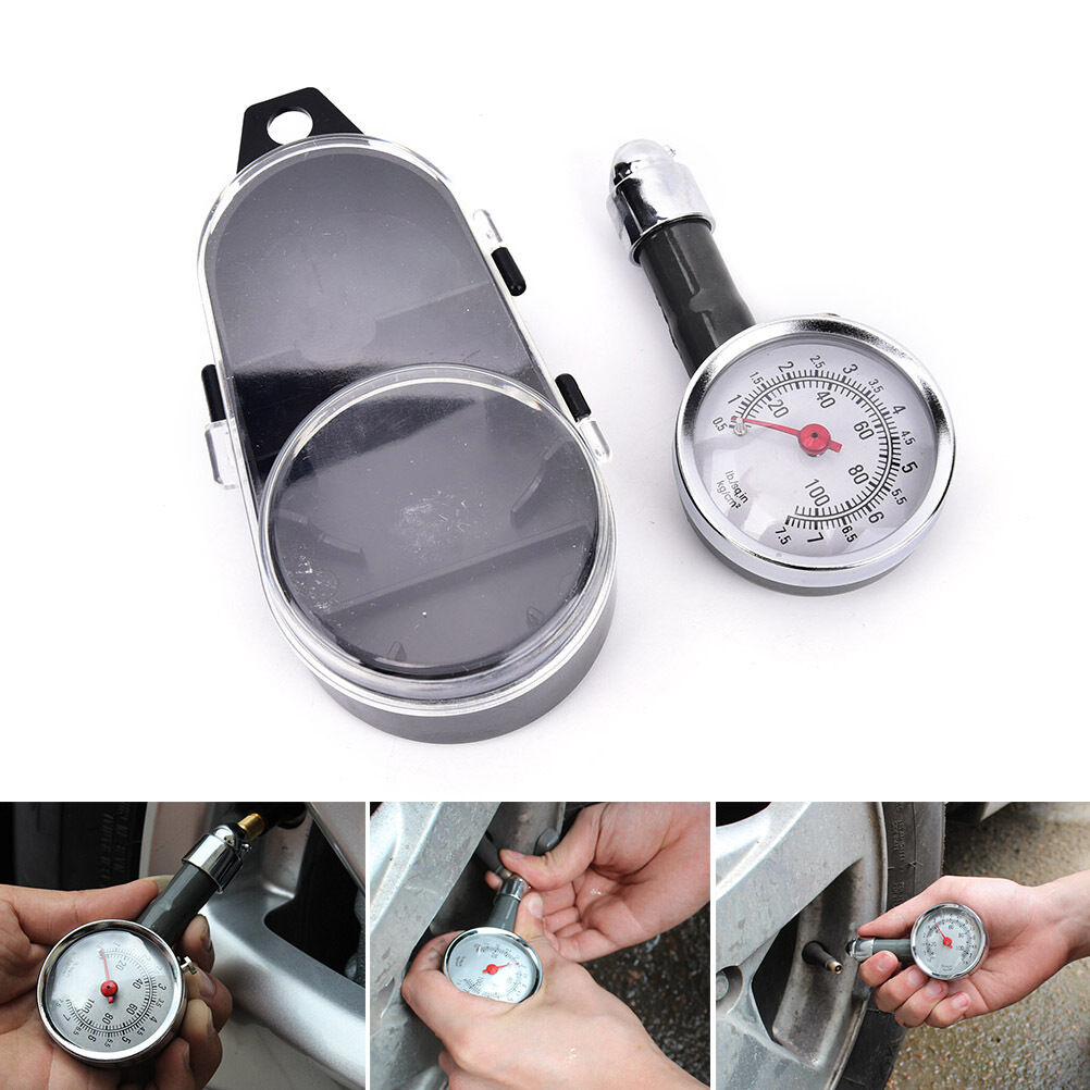 New Auto Motor Car Truck Bike Tyre Tire Air Pressure Gauge Dial Meter Veh.l8