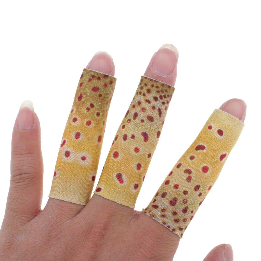 3pcs Fly Line Stripping Guards Yellow Fly Fishing Finger Protection Tool -