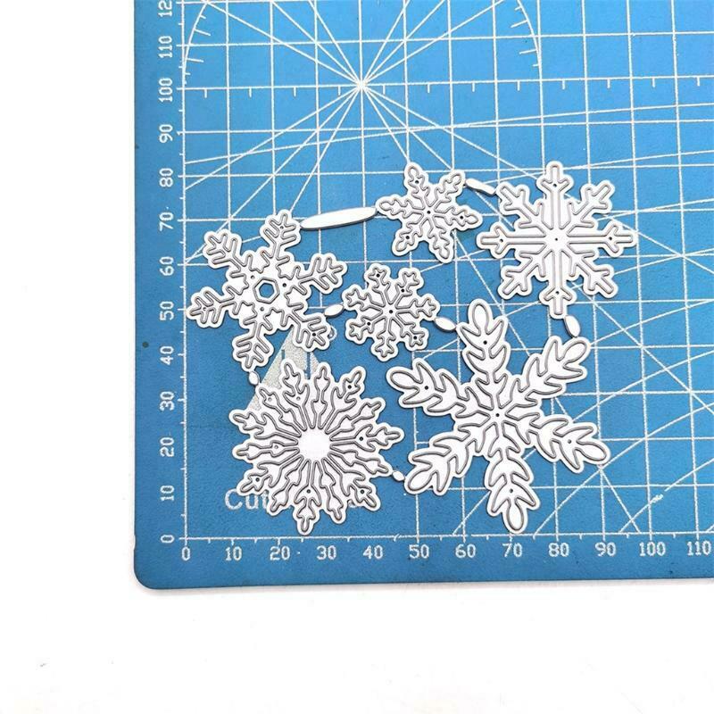 Christmas Six Petal Snowflake Frost Flower Carbon Steel Cutting Dies DIY Photo