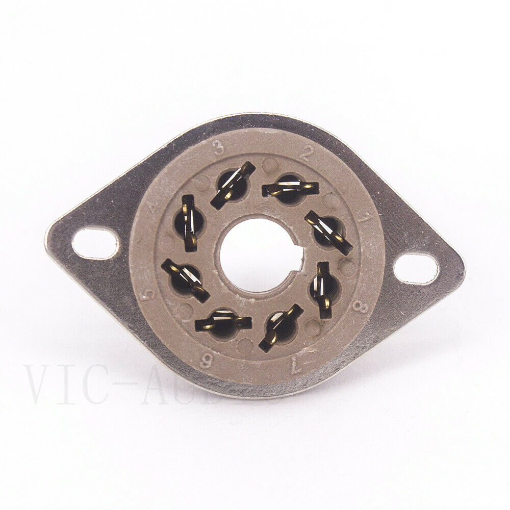 10PCS Bakelite 8Pin Tube Socket For 6V6 6L6 EL34 6N8P KT88 6SN7 Vacuum Tube Amp