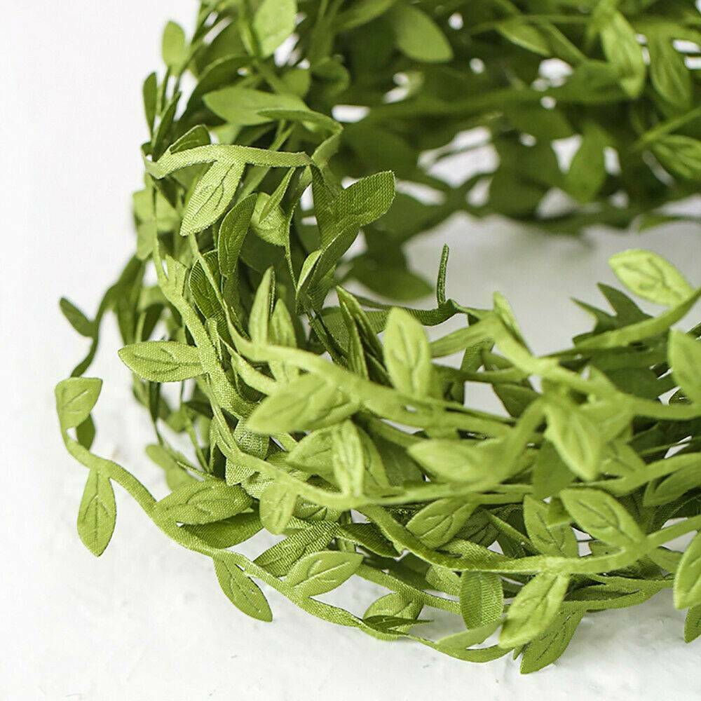 10M DIY Craft Artificial Leaf Vine Garland Plant Wreath Foliage Green DIY Decor~