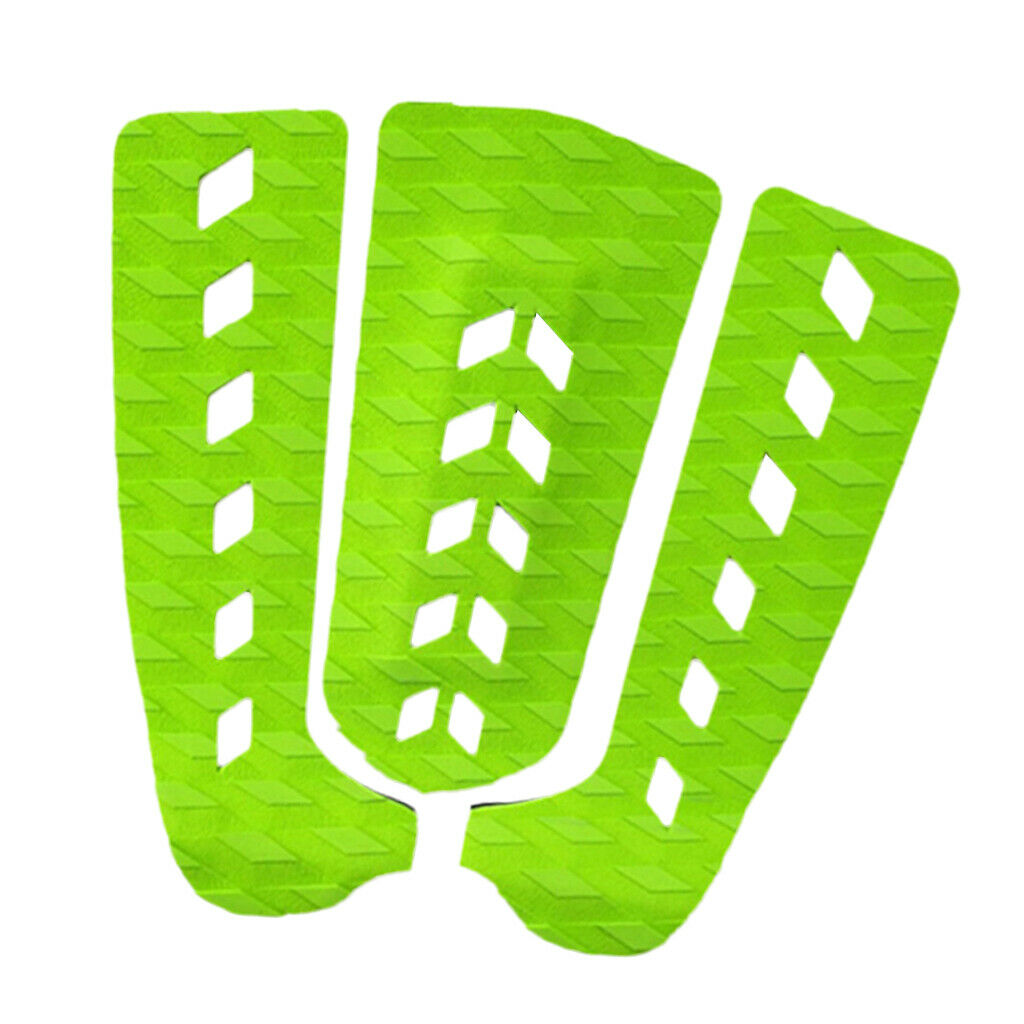 3Pcs EVA Surfboard Traction Pad Tail Pad Deck Grip Surf Surfing Board Green