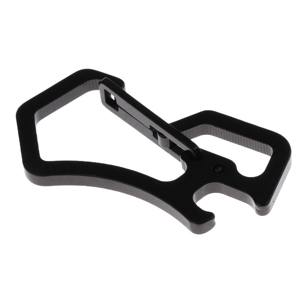 2pcs Stainless Steel Carabiner Key Chain Clip Camping Keyring Multi Functional