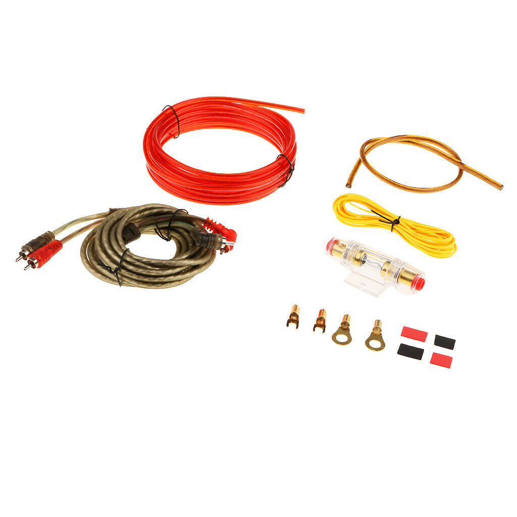 Car Audio Subwoofer Amplifier AMP RCA Wiring Kit Power Cable HT-368 10GA