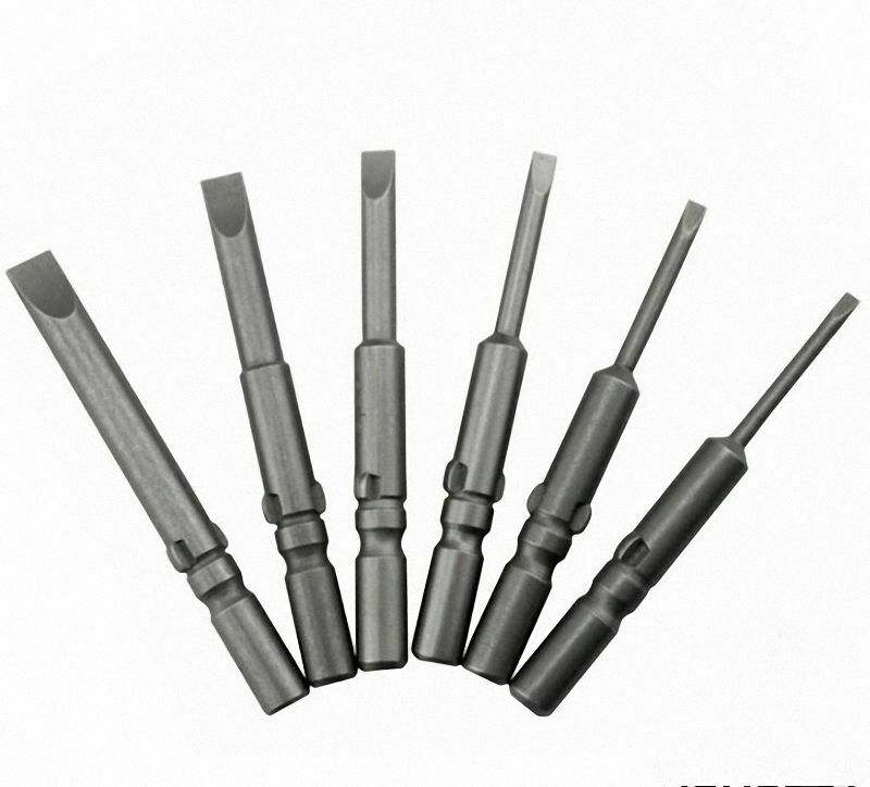 6pcs FLATHEAD / SLOTTED SCREWDRIVER SET HEAD TOOL Ø2-6MM - 6MM SHANK DIA [M1]