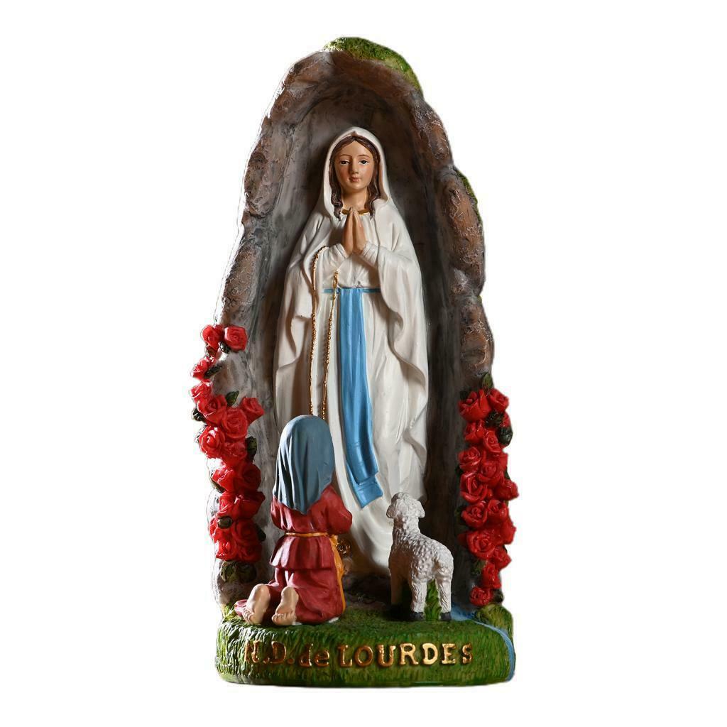 Exquisite 8" Our Lady of Lourds Virgin Mary Statue Gift   Display Decors